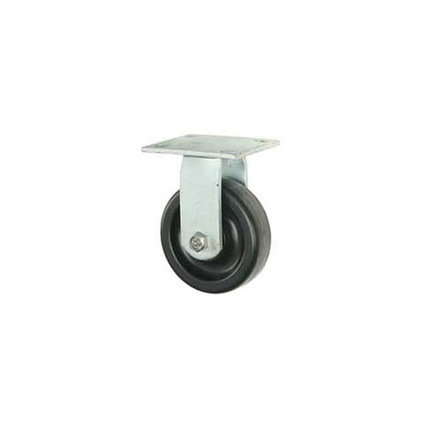 Casters, Wheels & Industrial Handling Heavy Duty Rigid Plate Caster 5 Plastic Wheel CW3-515R-PHRB - main